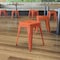 Flash Furniture 4  Inch Orange Metal Stool, PK4 ET-BT3503-18-ORG-GG - alternate 1